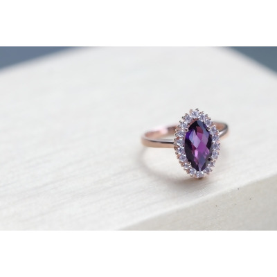 18K Marquise Purple Crystal Ring 紫水晶戒指 