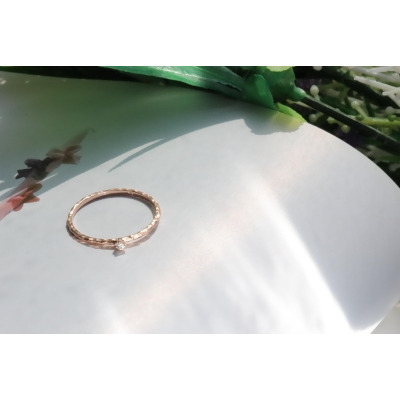 14K Handmade Diamond Ring 復刻手作鑽石戒指-玫瑰金(K14RG)-#6~#9 