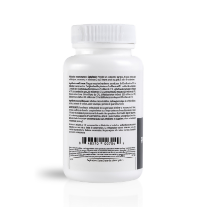image of back of Probiotics 10 bottle