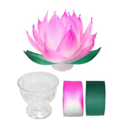 韓式蓮花燈材料套裝 - 4吋膠杯-粉紅色 