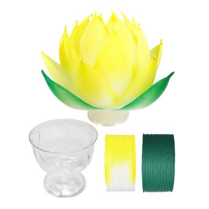 韓式蓮花燈材料套裝 - 4吋膠杯-黃色 