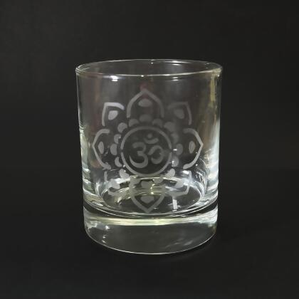 【波波師手工製作】磨砂玻璃杯-Om 曼陀羅圖騰 