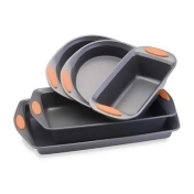 Rachael Ray™ Oven Lovin' Nonstick 5-Piece Bakeware Set in Grey/Orange Rachael Ray™ Oven Lovin' Nonstick 5-Piece Bakeware Set in Grey/Orange