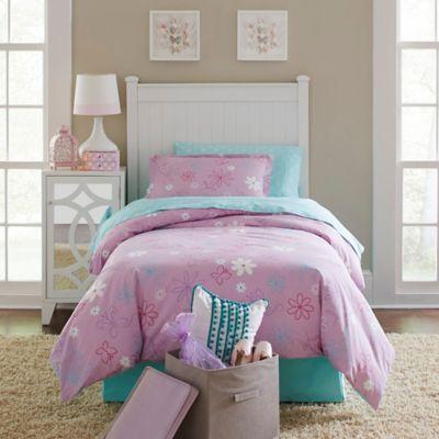 Lullaby Bedding Butterfly Garden 3 Piece Twin Comforter Set In