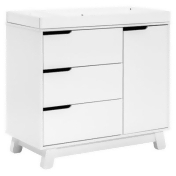 Babyletto Hudson 3 Drawer Changer Dresser In Grey And White From