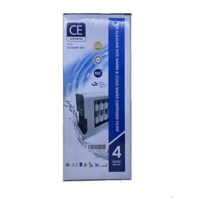 CE Integrated CE-ADWF40C Water Filter Cartridge For Four Filter (Sediment/Pre Carbon + Silver Carbon/Alkaline/UF Membrane) 