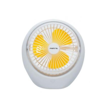 Mistral MRF65-YELLOW Mini Rechargeable Fan 