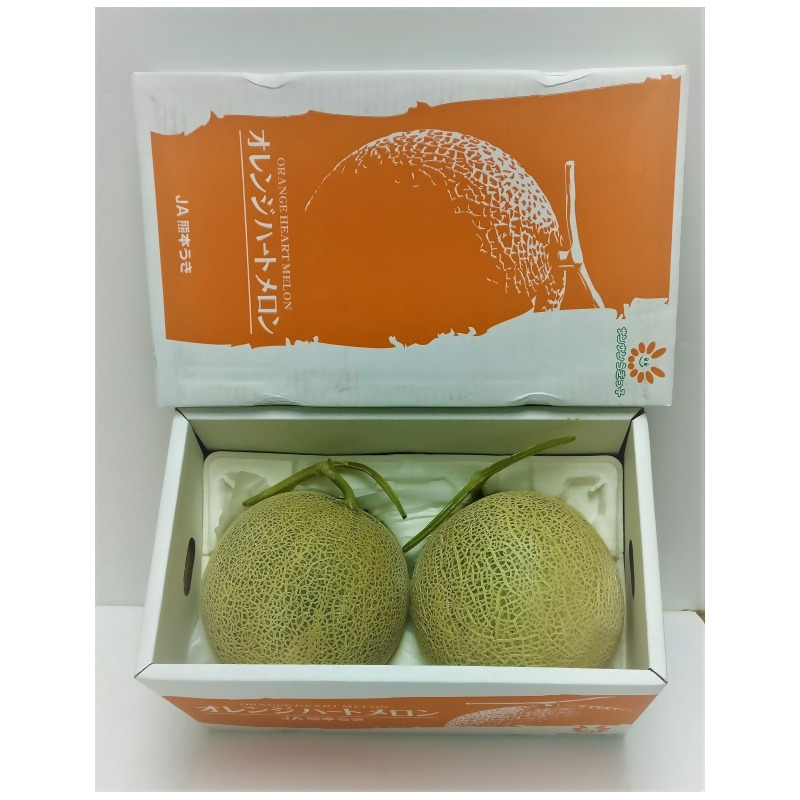 熊本orange Heart赤肉蜜瓜蜜瓜 4kg 2個 原箱from 百掛館at Shop Com Hk