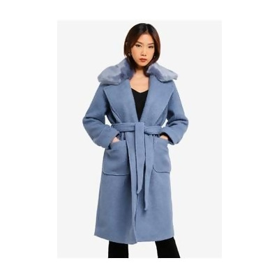 big faux fur collar coat