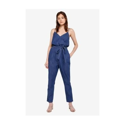 denim halterneck jumpsuit