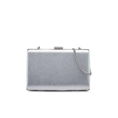 silver box clutch bag