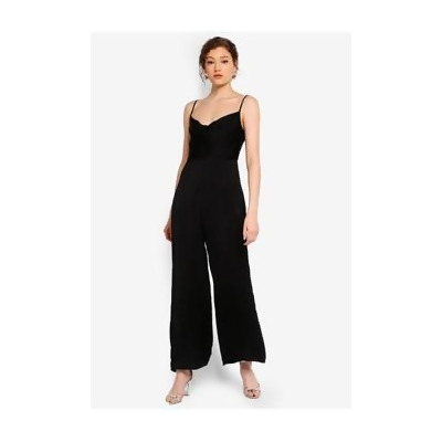 black cowl neck jumpsuit