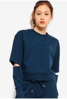 cropped crew neck