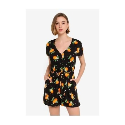 orange print playsuit