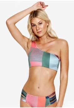 one shoulder bandeau bikini top