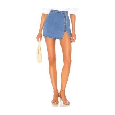 revolve jean skirt