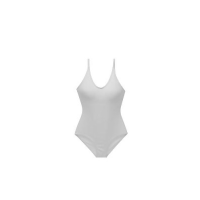 plain white one piece swimsuit