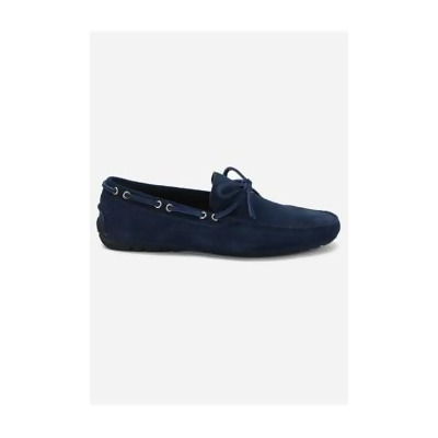 blue driving loafers