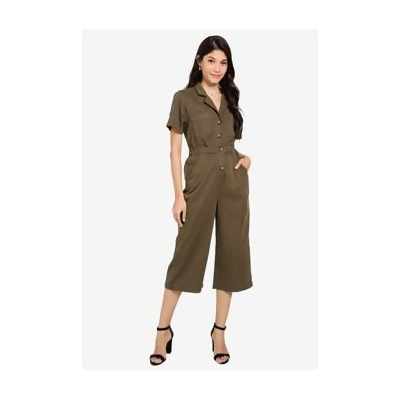 petite khaki jumpsuit