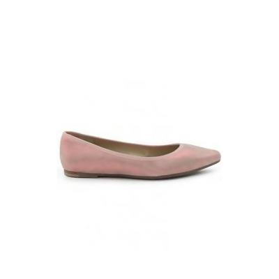 pink pointed flat shoes