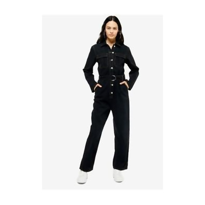 black denim boilersuit