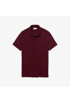 men's lacoste paris polo shirt regular fit stretch cotton piqué