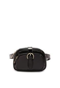 patent leather belt bag