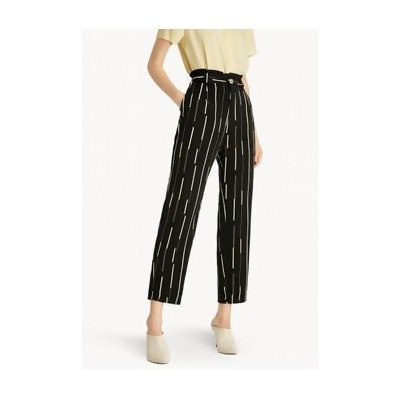 black striped high waisted pants