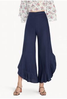 flare ruffle pants