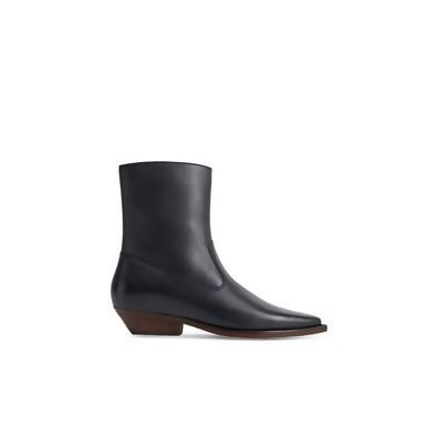 Leather Cowboy Ankle Boots from Zalora 