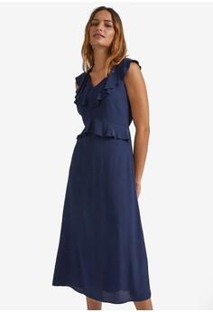 ruffle midi dress formal