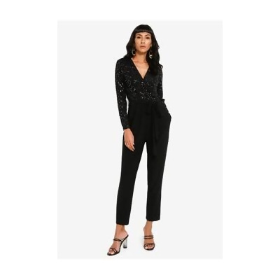 sequin wrap jumpsuit