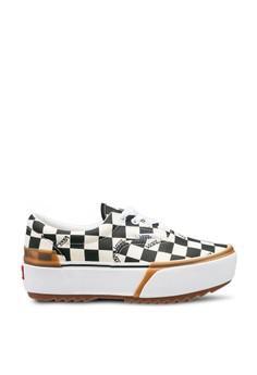 era stacked check platform sneaker
