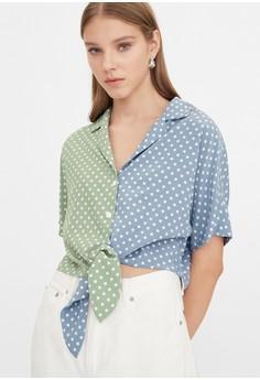 polka dot tie top
