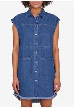 sleeveless jean dress