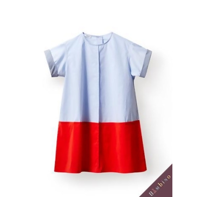 國際品牌設計師-藍紅撞色洋裝 