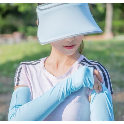 【EYWA】陽光美肌防曬三件組 - 帽 袖套 面罩 
