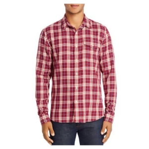 EAN 8718859500627 product image for Scotch Soda Mens Red Check Collared Classic Fit Cotton Dress Shirt M - All | upcitemdb.com