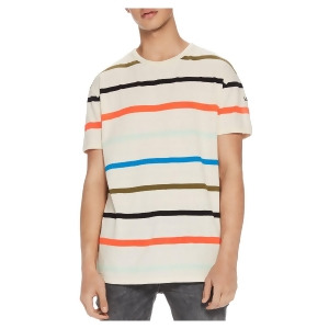 EAN 8719029022291 product image for Scotch Soda Mens Beige Striped Short Sleeve T-Shirt L - All | upcitemdb.com