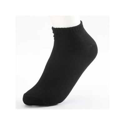 SPORT BY GREAT Black Solid Athletic Ankle Socks 10-13 