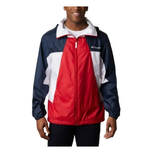 UPC 193855003941 product image for Columbia Mens Red Water Repellant Color Block Wind Breaker Jacket Xxl - All | upcitemdb.com