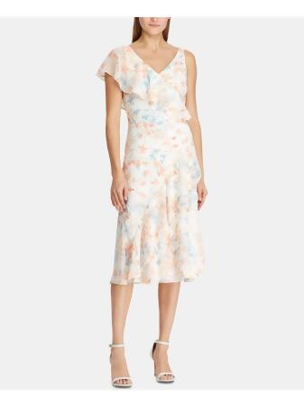 ralph lauren floral v neck dress