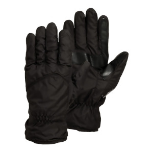 UPC 194194135591 product image for Isotoner Mens Black Polyester Slip On Water Resistant Winter Cold Weather Gloves | upcitemdb.com
