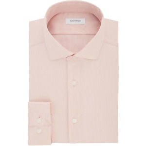 UPC 719250516062 product image for Calvin Klein Mens Steel Light Pink Easy Care Collared Slim Fit Stretch Dress Shi | upcitemdb.com