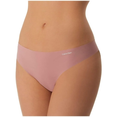 CALVIN KLEIN Intimates Pink Laser-Cut Edges Thong Underwear L 
