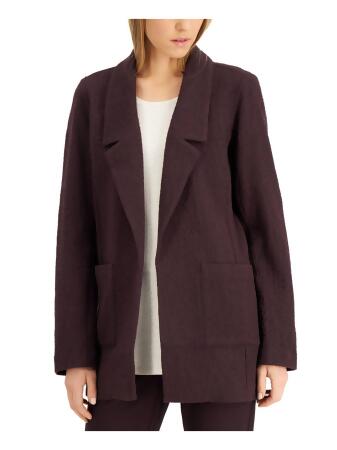 Store Eileen Fisher Purple Open Front Jacket