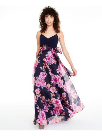 eliza j spaghetti strap fit & flare dress