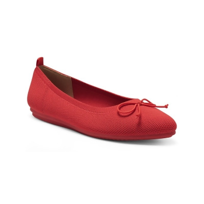 VINCE CAMUTO Womens Red Washable Cushioned Bow Accent Flanna Round Toe Slip On Dress Ballet Flats 7.5 