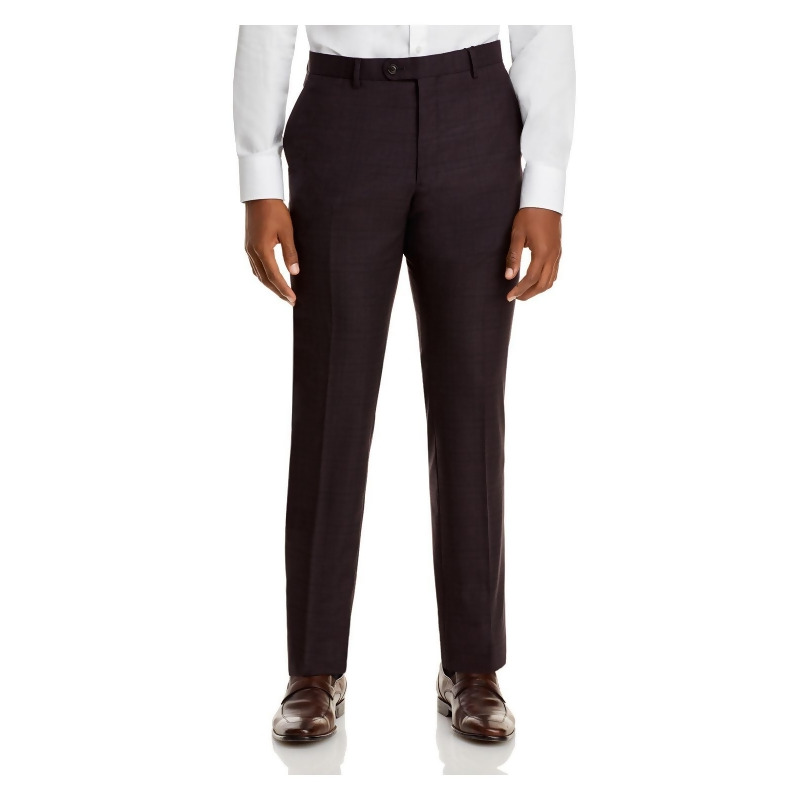 Oakland Burgundy Slim Fit Pinstripe Pants – BRABION