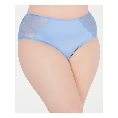 INC Intimates Light Blue Lace Trim Solid Elastic Everyday Hipster Plus Size: 1X 